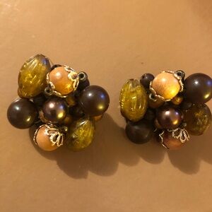 Vintage Cluster Bead Earrings